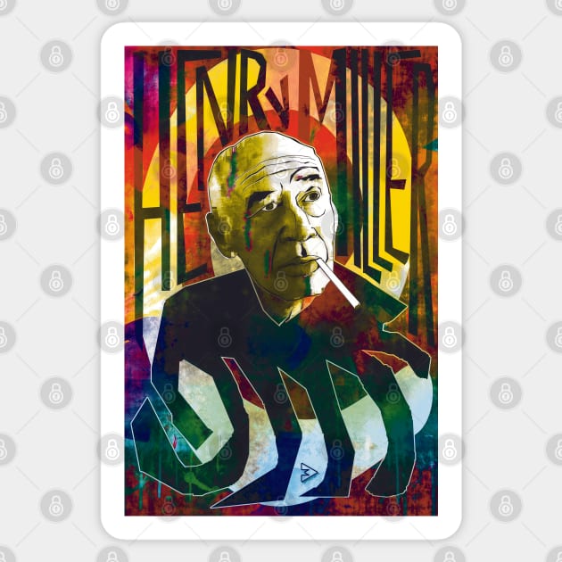 Henry Miller IV and the Birth of Colors Sticker by Exile Kings 